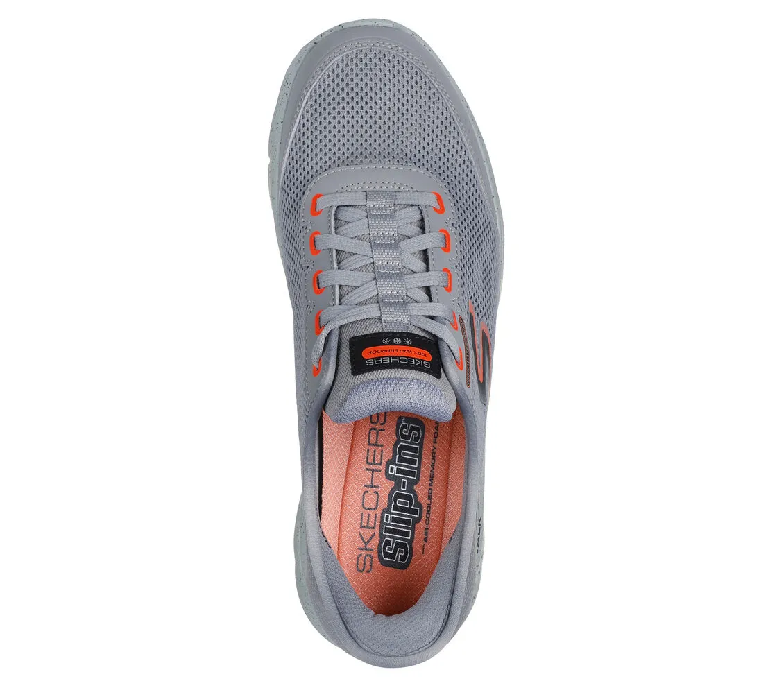 Skechers Mens Slip-ins Go Walk Flex Waterproof Grey