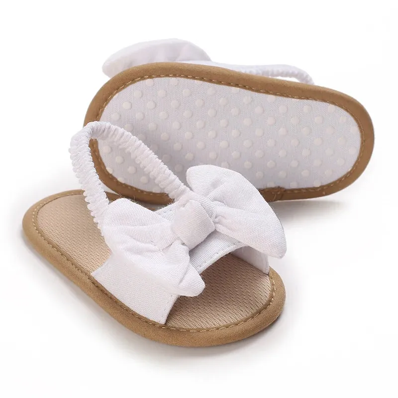 Summer Big Bowknot Breathable Comfortable Soft Sole Princess Sandal Shoe Of 0-18 Months Newborn Male and Female Baby