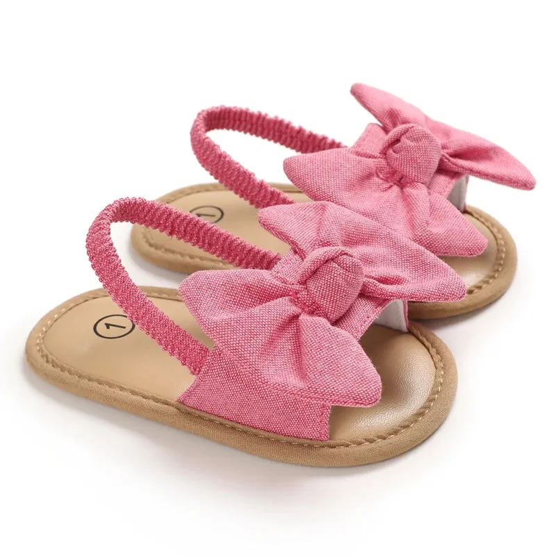 Summer Big Bowknot Breathable Comfortable Soft Sole Princess Sandal Shoe Of 0-18 Months Newborn Male and Female Baby