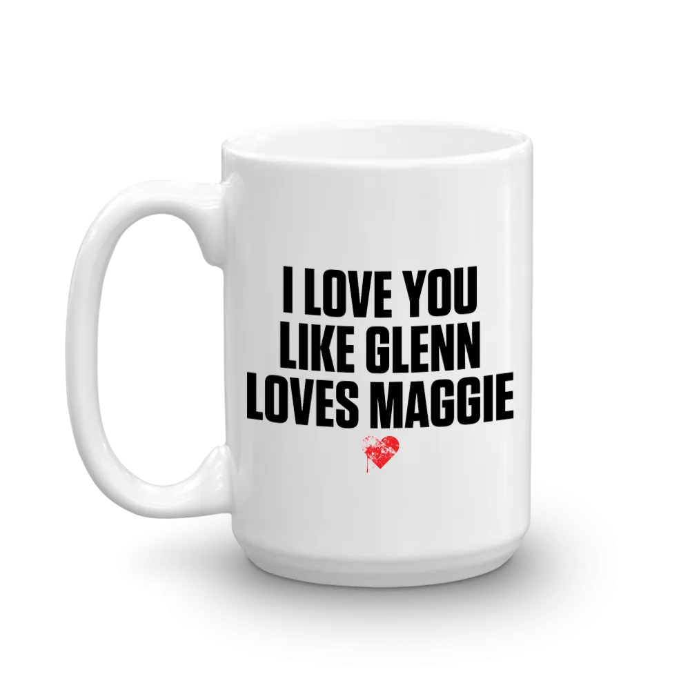 The Walking Dead Glenn Loves Maggie White Mug