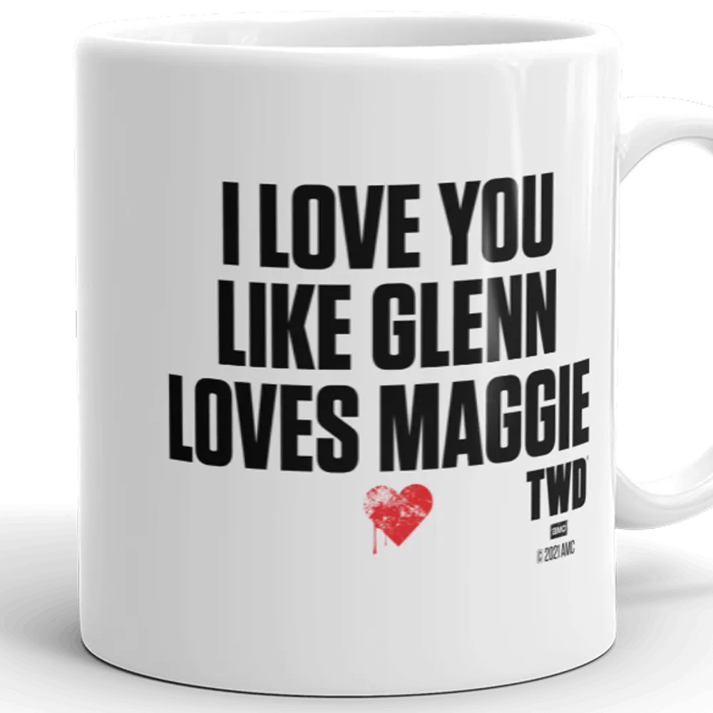 The Walking Dead Glenn Loves Maggie White Mug