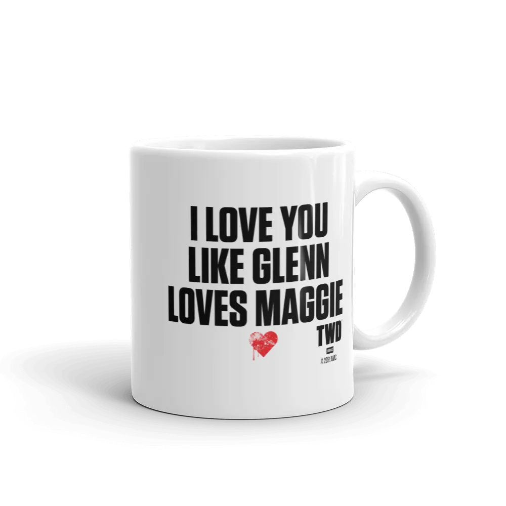 The Walking Dead Glenn Loves Maggie White Mug