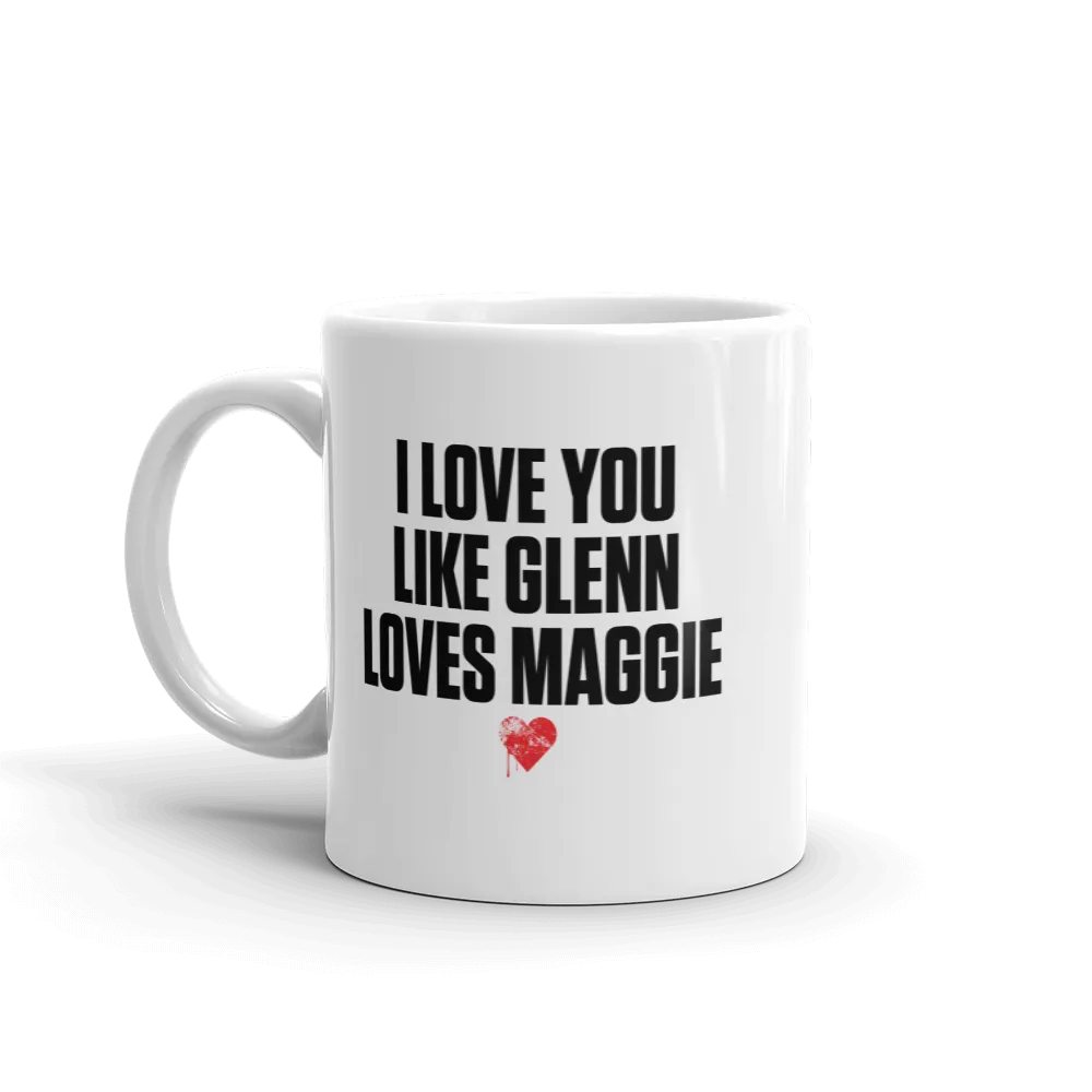 The Walking Dead Glenn Loves Maggie White Mug