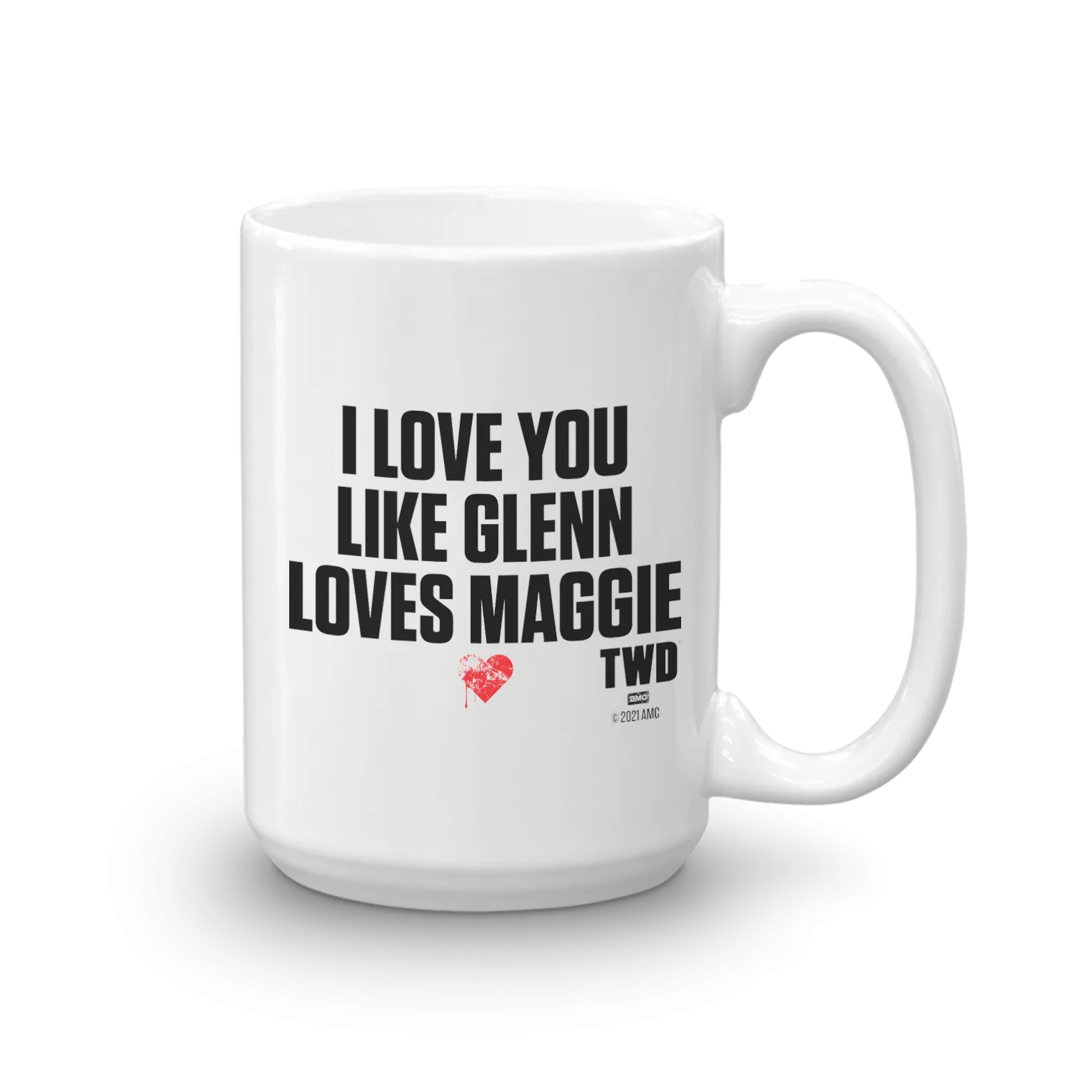 The Walking Dead Glenn Loves Maggie White Mug