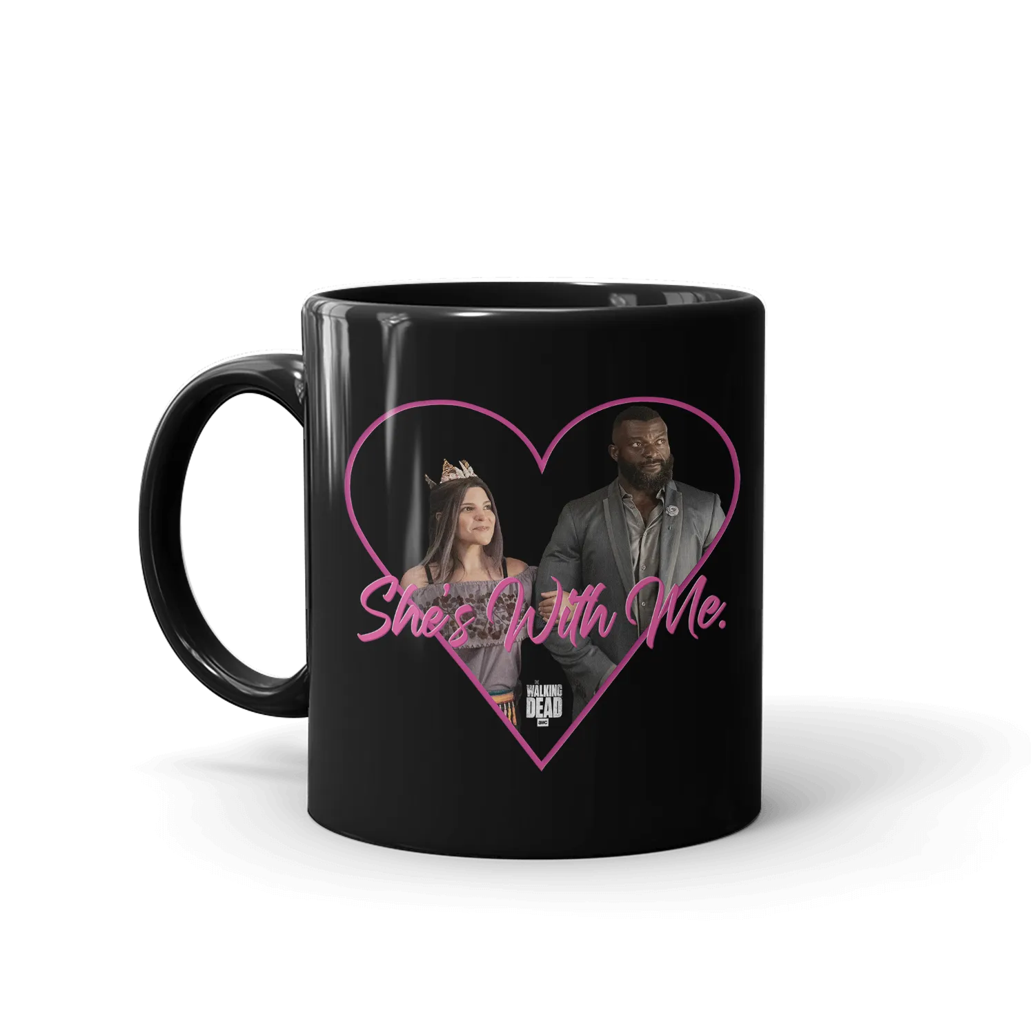 The Walking Dead She's With Me Black Mug