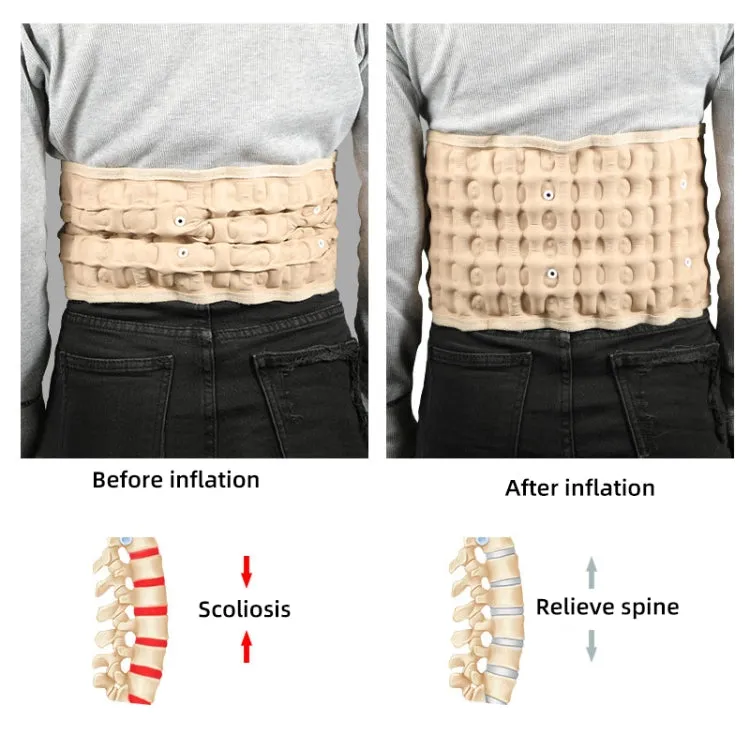 Waist Fixed Support Convenient Inflatable Waist Belt(Apricot)