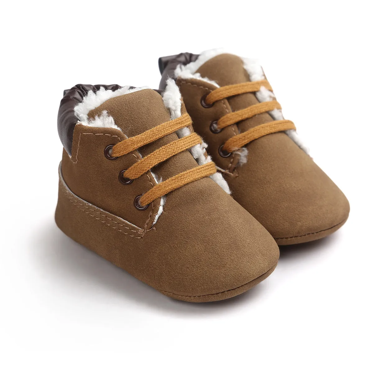 Winter Baby Boys Shoes Suede Leather Sneaker Toddler Baby Shoes Anti-Slip Soft Soled Lace up Snow Boots Warm Baby Boot