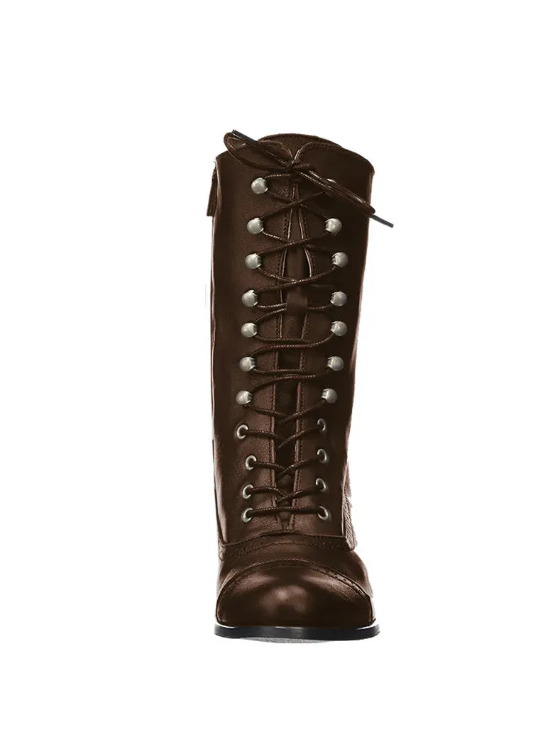 Women's Victorian Gothic Mid-calf High-heeled Boots