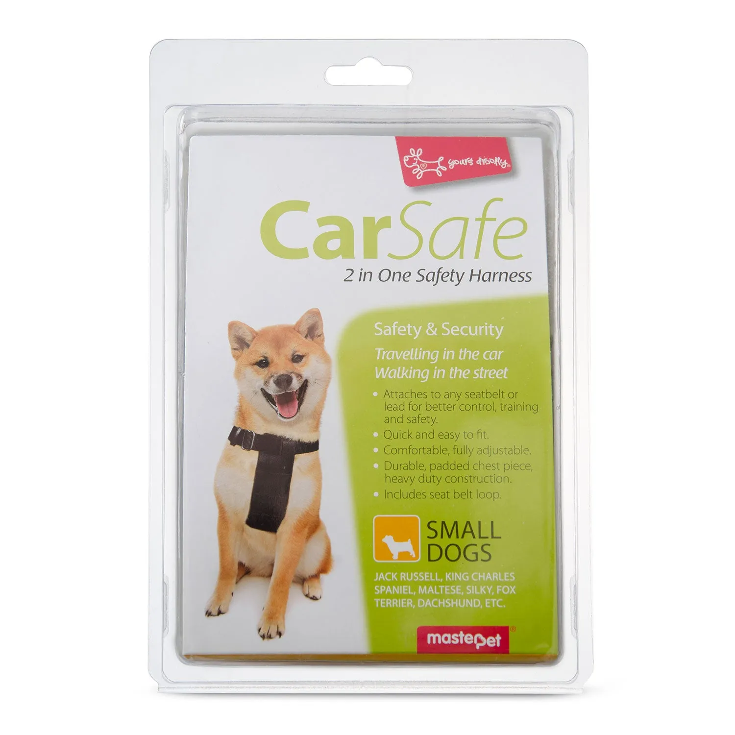 Yours Droolly Car Safe Harness for Dogs